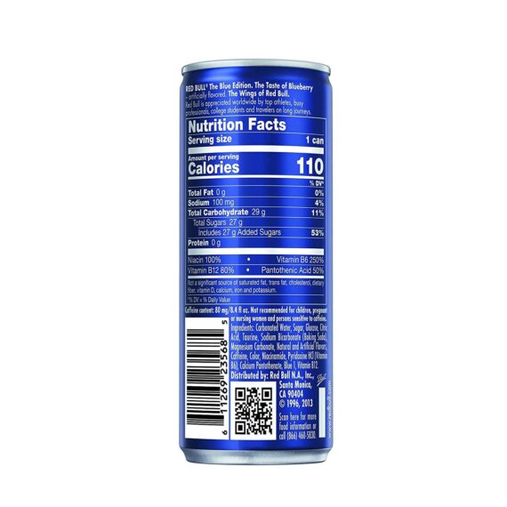 Red Bull Blue Edition, Blueberry Energy Drink - Image 3